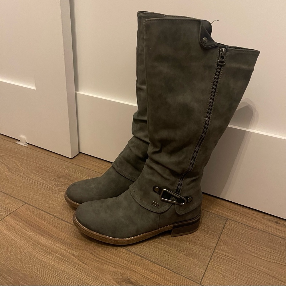 Rieker Gray Boots Suede Style, 39